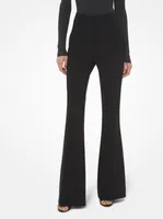 Charlie Stretch Pebble Crepe Flared Pants