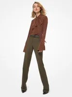 Kate Glen Plaid Wool Flannel Cuffed Trousers