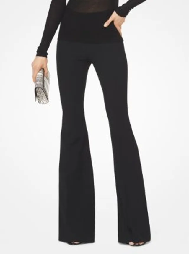 Double Crepe-Sablé Straight-Leg Trousers