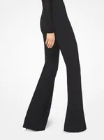 Double Crepe-Sablé Flared Pants