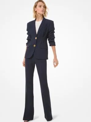 Double Crepe Sablé Flared Trousers