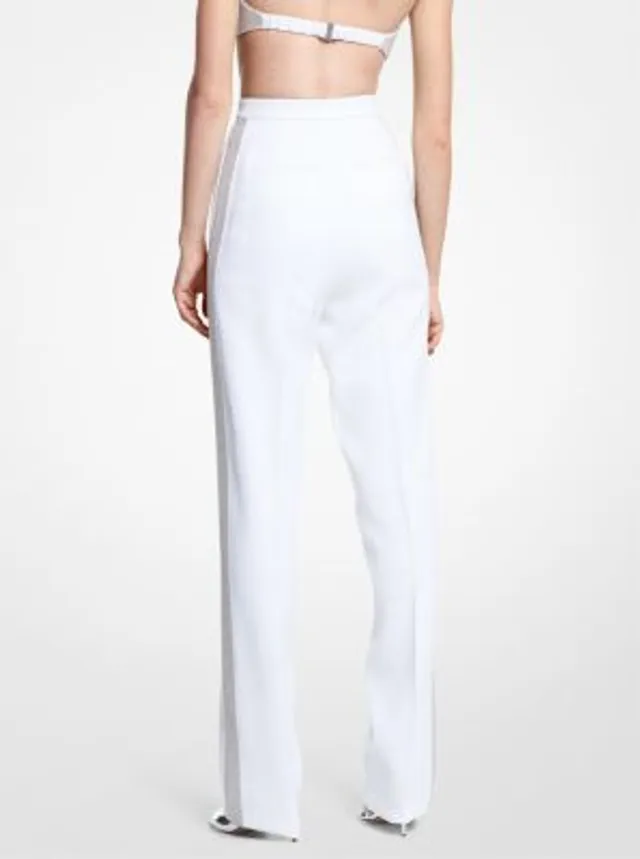 Double Crepe-Sablé Straight-Leg Trousers