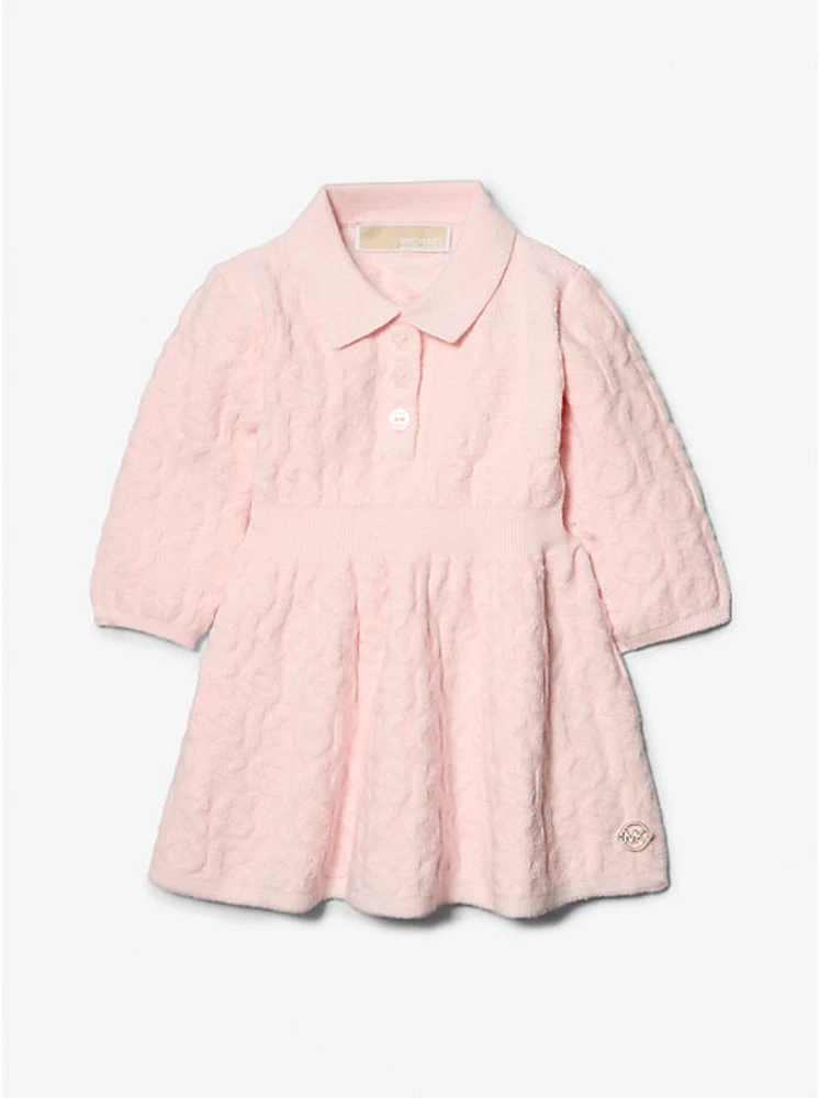 KORS Cotton Terry Blend Baby Polo Dress