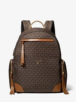 Prescott Large Signature Logo Print Woven Backpack