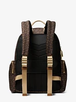 Prescott Large Signature Logo Print Woven Backpack
