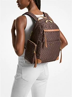 Prescott Large Signature Logo Print Woven Backpack