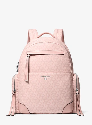 Prescott Large Signature Logo Print Woven Backpack