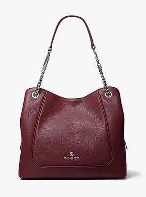 Piper Large Pebbled Leather Shoulder Bag