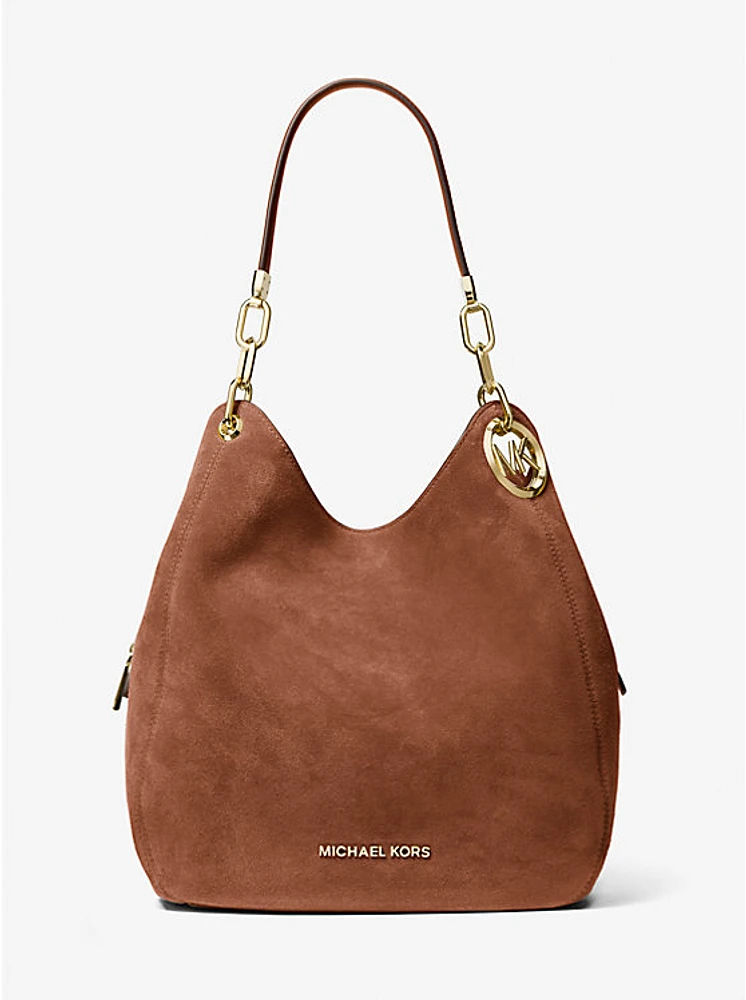 Lillie Large Suede Shoulder Bag