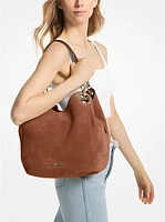 Lillie Large Suede Shoulder Bag