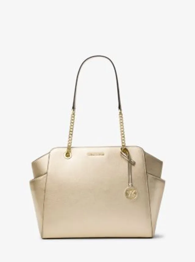 Audrey Medium Crocodile Embossed Leather Bucket Bag