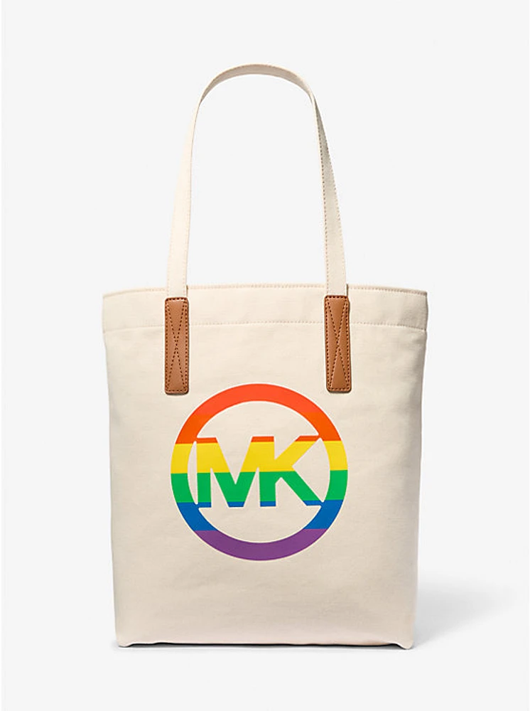 PRIDE Rainbow Logo Cotton Tote Bag