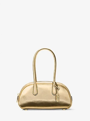 Lulu Small Metallic Leather Satchel