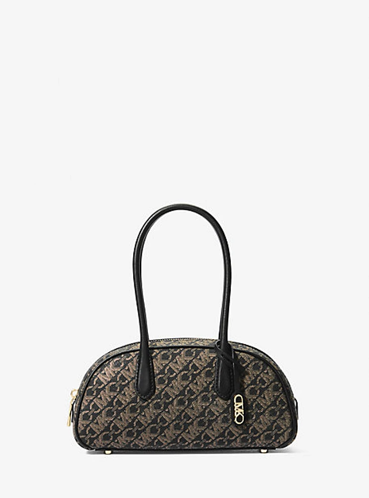 Lulu Small Metallic Empire Monogram Satchel