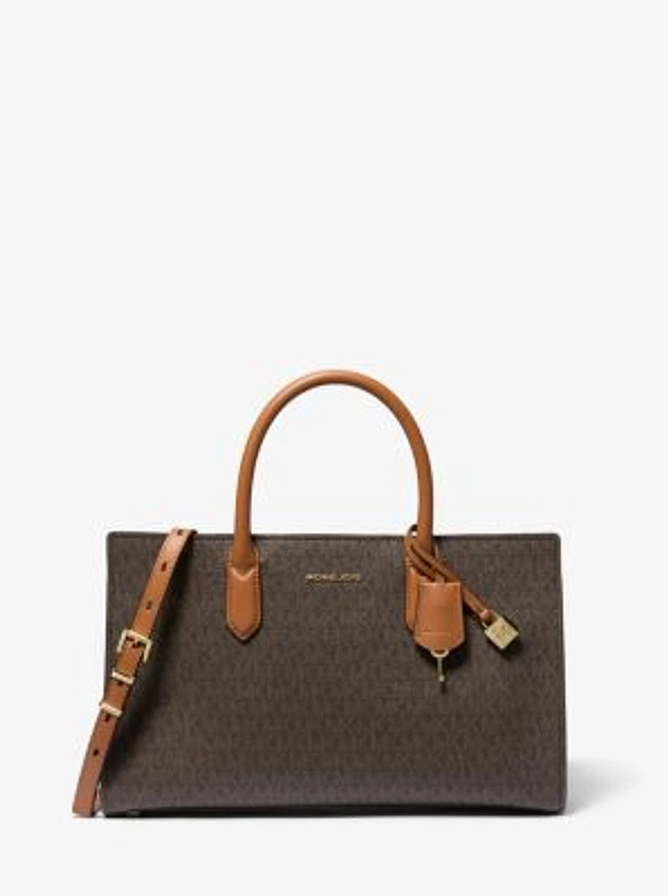 Scarlett Medium Signature Logo Satchel
