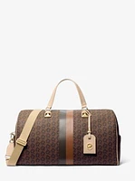 Grayson Extra-Large Empire Signature Logo Stripe Weekender Bag