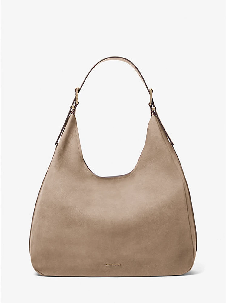 Nolita Large Nubuck Hobo Shoulder Bag