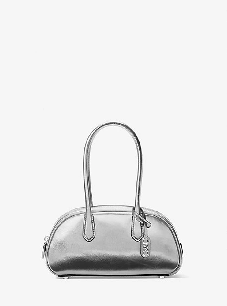 Lulu Small Metallic Leather Satchel