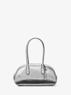 Lulu Small Metallic Leather Satchel