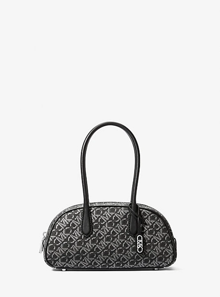 Lulu Small Metallic Empire Monogram Satchel