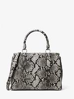 Marilyn Medium Snake Embossed Leather Satchel