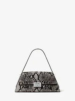 Ludlow Medium Snake Embossed Leather Shoulder Bag