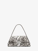 Ludlow Medium Snake Embossed Leather Shoulder Bag