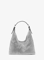 Limited-Edition Nolita Small Metallic Rhinestone Mesh Hobo Shoulder Bag