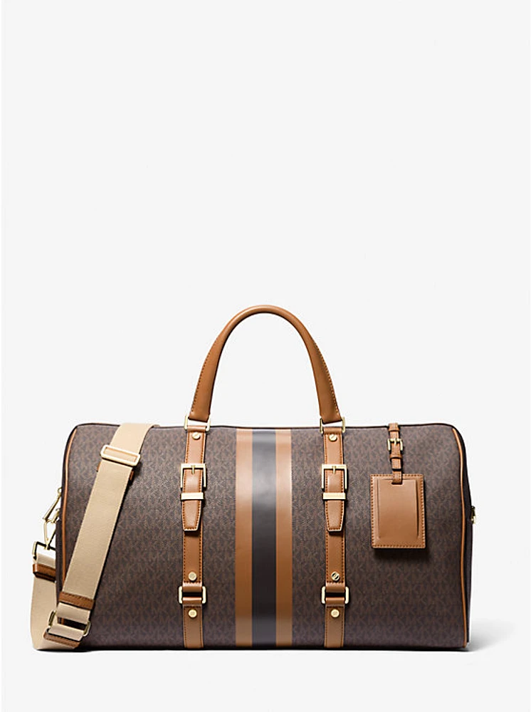 Bedford Travel Extra-Large Signature Logo Stripe Weekender Bag