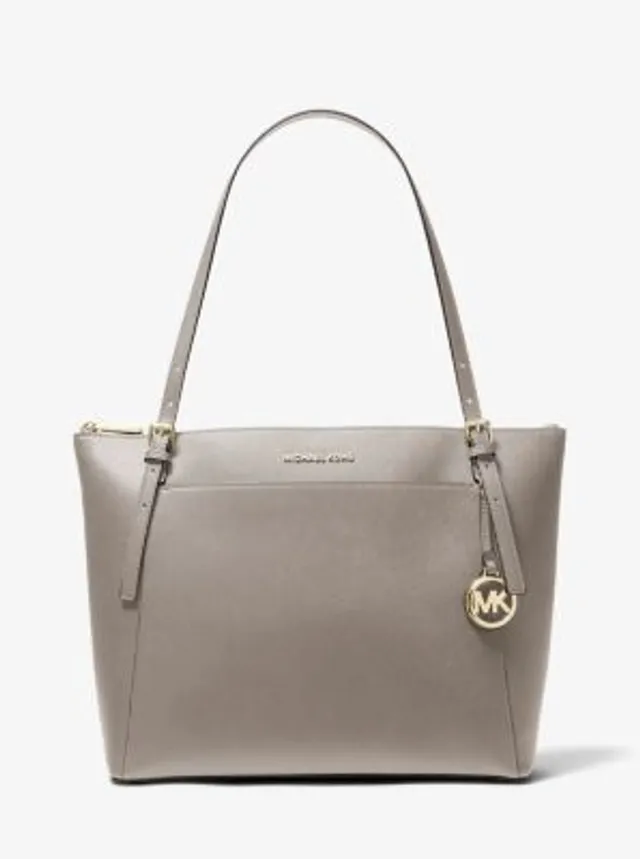 MICHAEL Michael Kors, Bags, Michael Kors Voyager Medium Crossgrain Leather  Tote Bag In Color Tan Husk