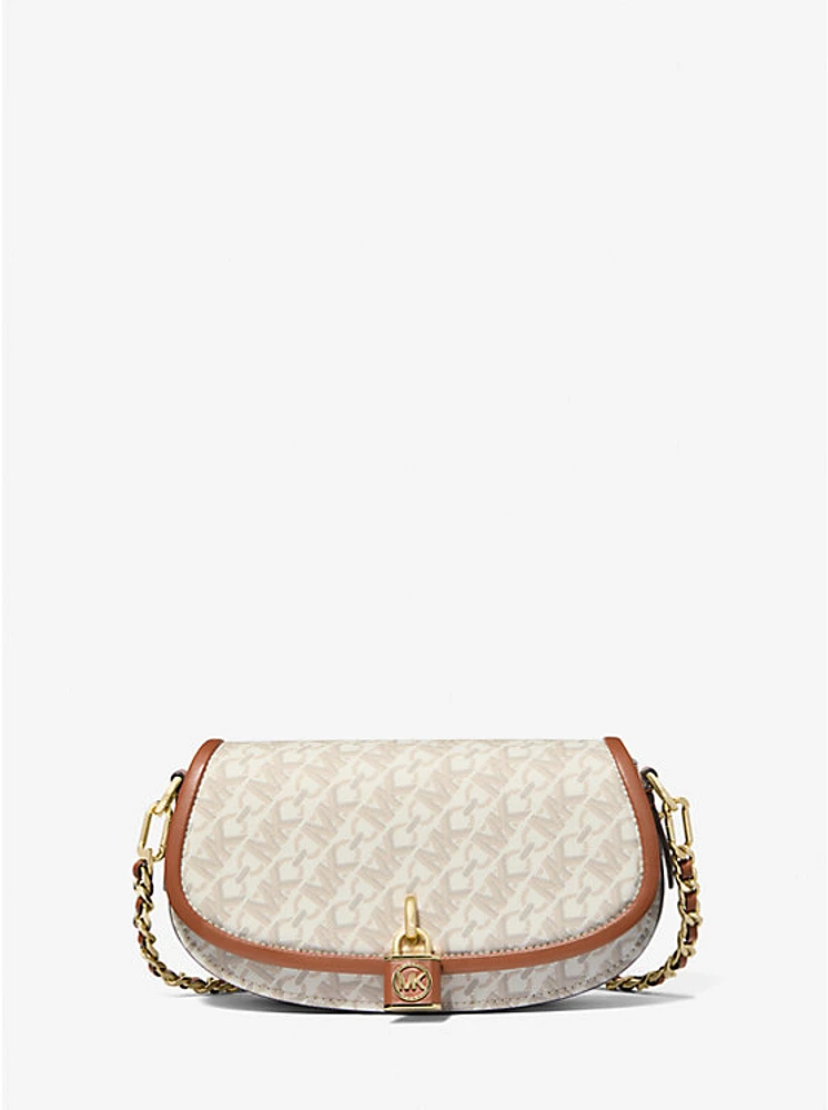 Mila Small Empire Signature Logo Shoulder Bag