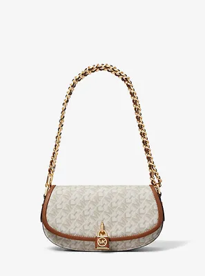 Mila Small Empire Signature Logo Shoulder Bag