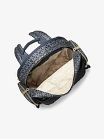 Prescott Large Signature Logo Print Woven Backpack