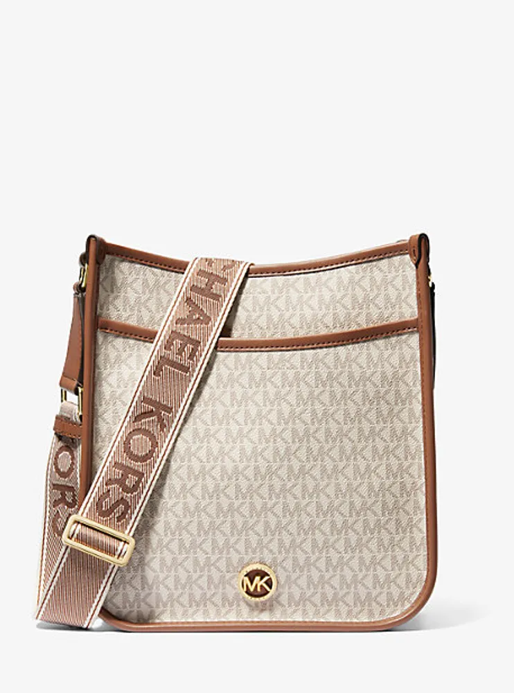 Luisa Large Signature Logo Messenger Bag