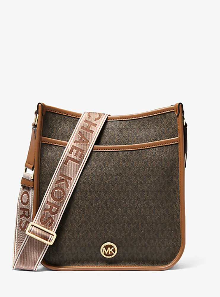 Luisa Large Signature Logo Messenger Bag