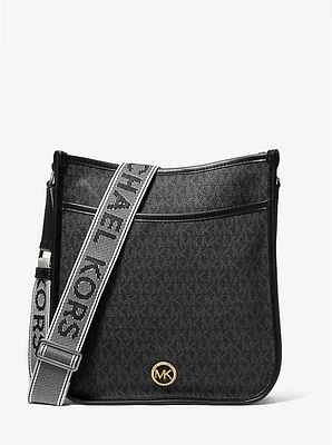 Luisa Large Signature Logo Messenger Bag