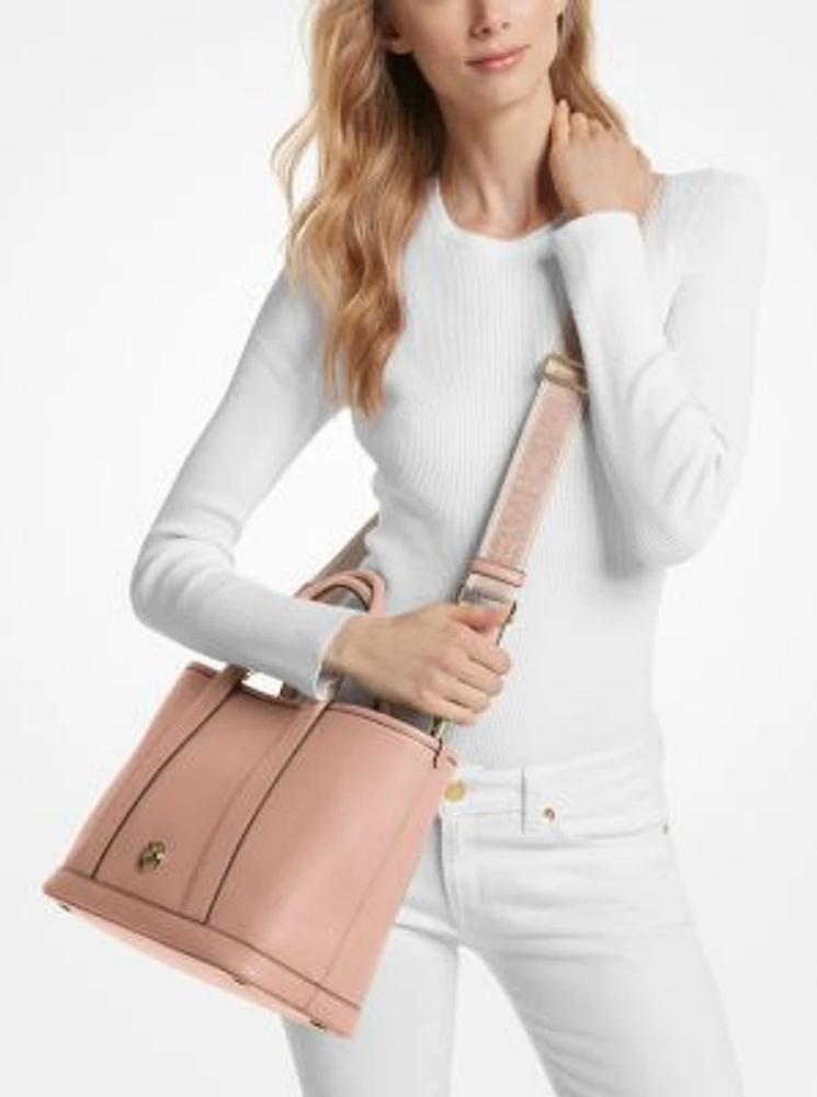 Luisa Medium Pebbled Leather Tote Bag
