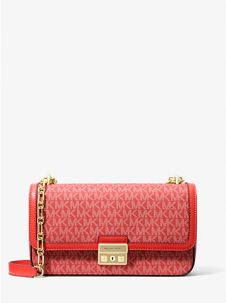 Tribeca Large Signature Logo Shoulder Bag