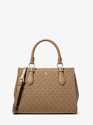 Bolso satchel Marilyn mediano con logotipo exclusivo