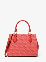 Marilyn Medium Signature Logo Satchel