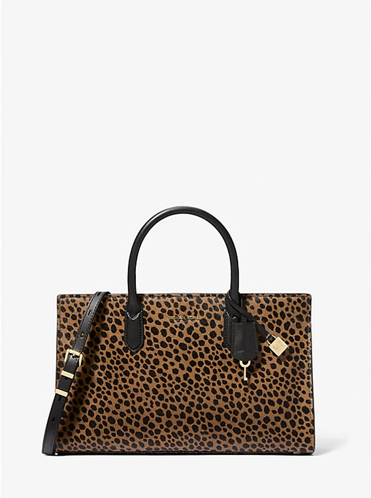 Scarlett Medium Cheetah Print Calf Hair Satchel