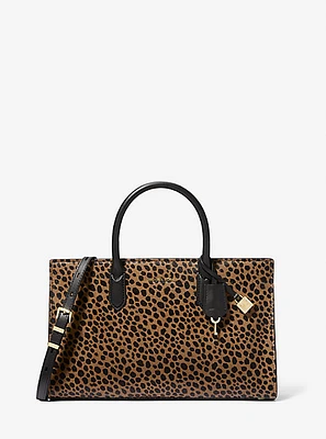 Scarlett Medium Cheetah Print Calf Hair Satchel