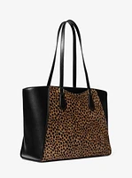 Taryn Large Cheetah Print Calf Hair and Leather Tote Bag