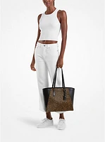 Taryn Large Cheetah Print Calf Hair and Leather Tote Bag