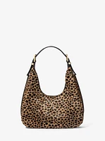 Nolita Small Cheetah Print Calf Hair Hobo Shoulder Bag