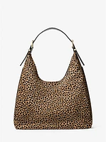 Nolita Large Cheetah Print Calf Hair Shoulder Bag