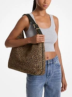 Nolita Large Cheetah Print Calf Hair Shoulder Bag