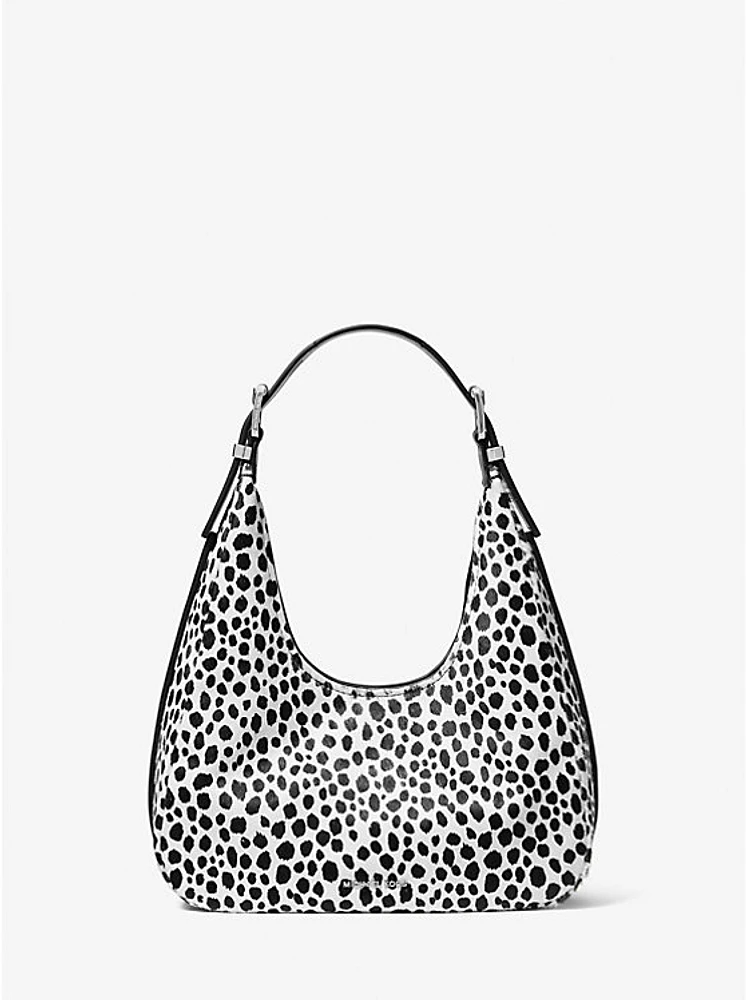 Nolita Small Cheetah Print Calf Hair Hobo Shoulder Bag