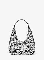 Nolita Small Cheetah Print Calf Hair Hobo Shoulder Bag