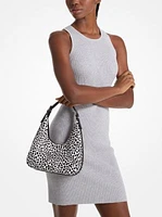 Nolita Small Cheetah Print Calf Hair Hobo Shoulder Bag